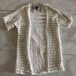 forever 21 cream cardigan